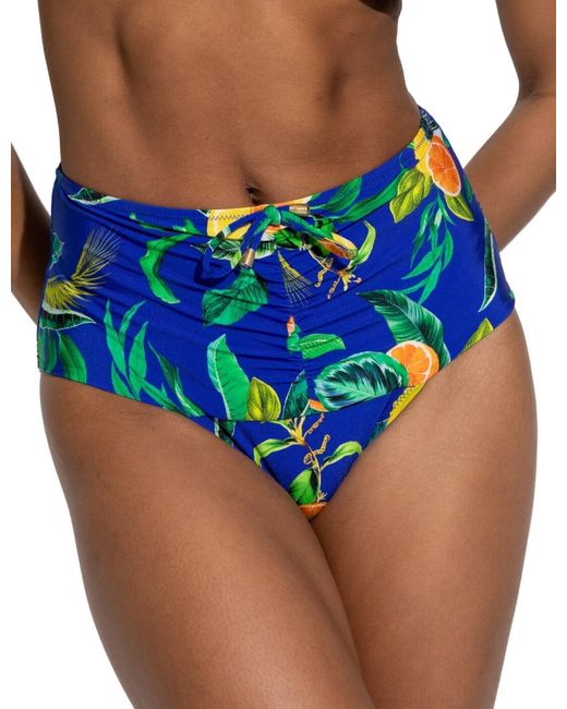 Pour Moi Blue 24905 Santa Cruz High Waist Bikini Brief