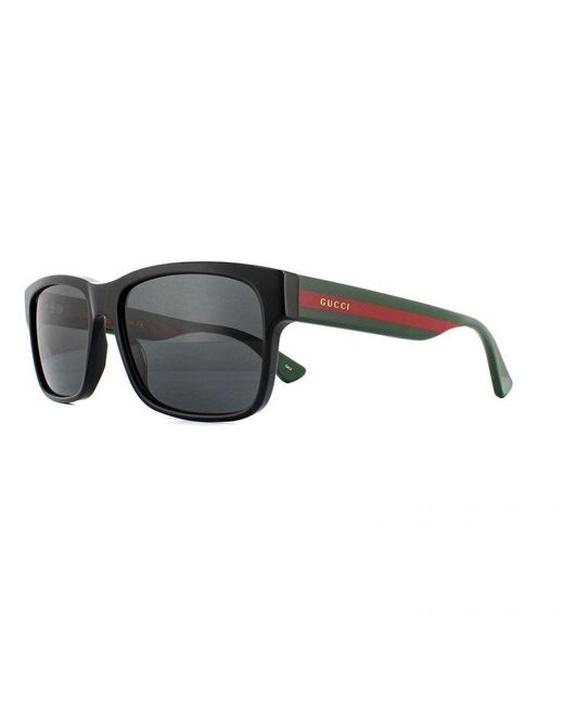 Gucci Black Rectangle Sunglasses for men