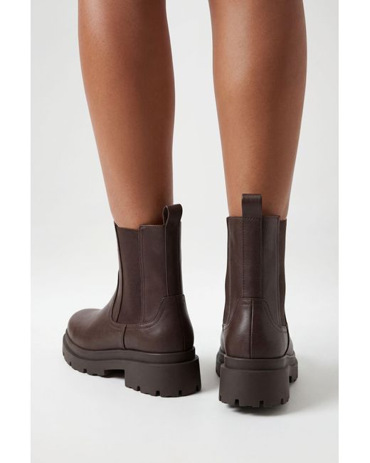 Boohoo Black Chunky Calf High Chelsea Boots