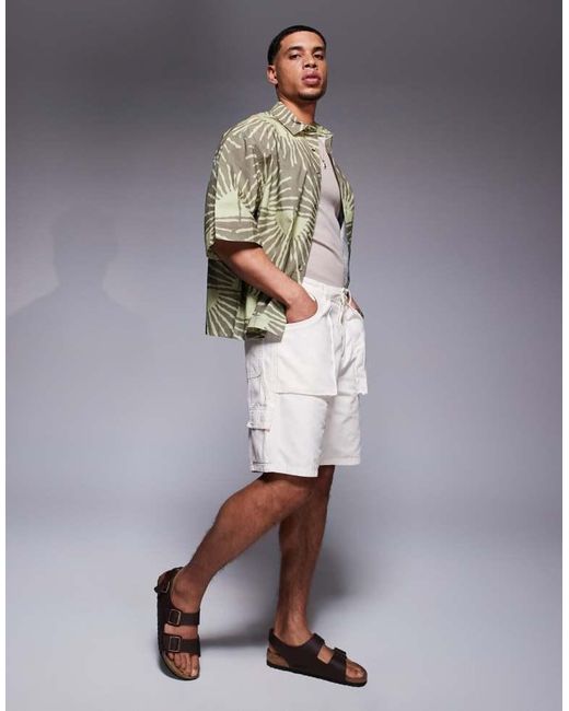 ASOS Brown Oversized Shirt With Sun Print for men