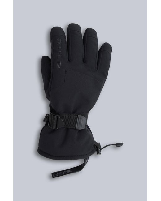 Mountain Warehouse Black 'Flow' Snow Gloves Waterproof Warm Fleece Lined Insulated Winter Mittens