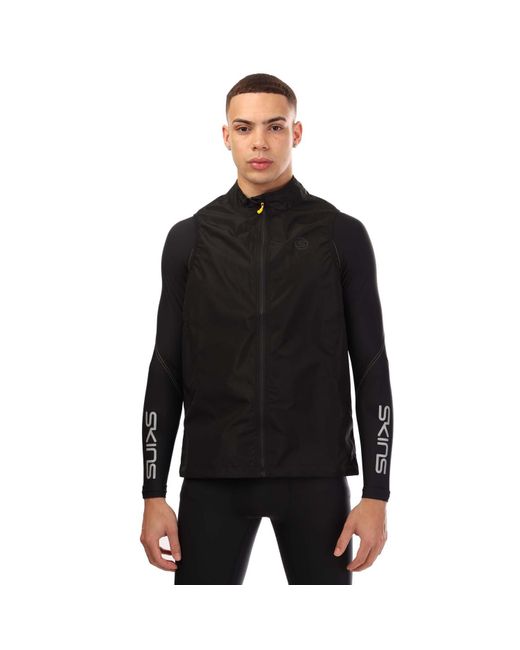 Skins Series-3 Hardloopjack In Zwart in het Black voor heren