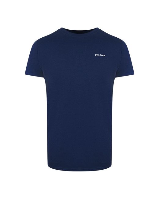 Palm Angels Blue Two-Pack Classic Logo T-Shirts Cotton for men