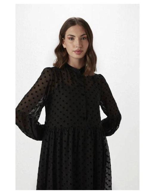 GUSTO Black Long Velvet Dress