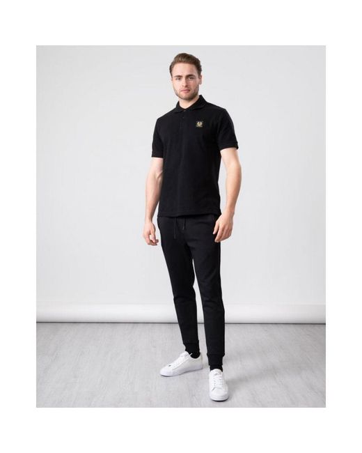 Belstaff Black Short Sleeved Polo for men
