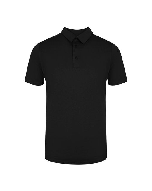 Aquascutum Black Active Beach Basic Sailor Polo Shirt Cotton for men