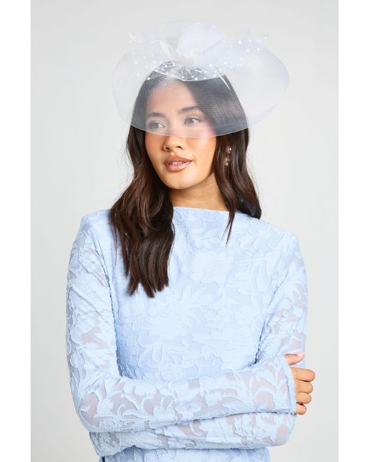 Boohoo White Polka Dot Headband Hair Fascinator