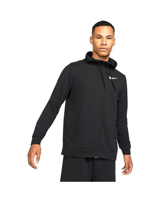 Nike Blue Pro Dri-Fit Training Full Zip Hoodie Cotton for men