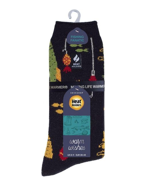 Heat Holders Blue Fun Hobby Socks for men
