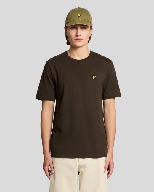 Lyle & Scott Brown Cotton Crew Neck T-Shirt for men