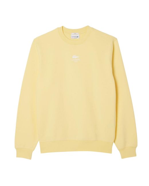 Lacoste Yellow Fleece Sweatshirt for men