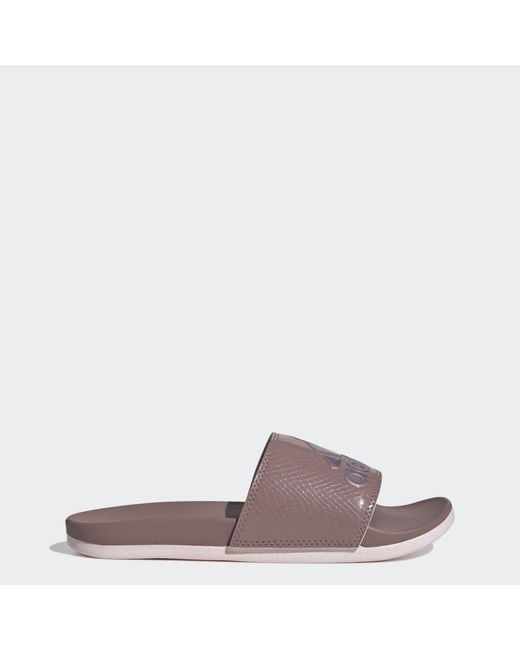 Adidas Purple Adilette Comfort Slides