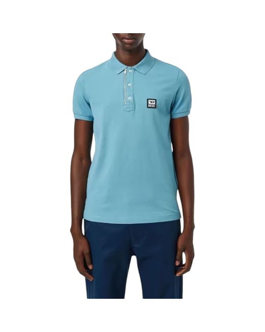 DIESEL Blue T-Harry Polo T Shirt Summer Cotton Tee for men
