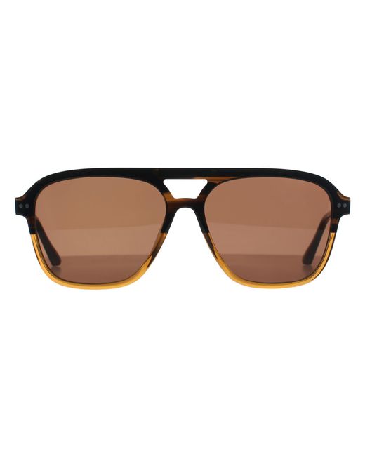 Ted Baker Brown Aviator Horn Gradient Tb8259 for men