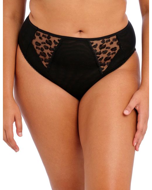 Elomi Black 301353 Namrah High Leg Brief