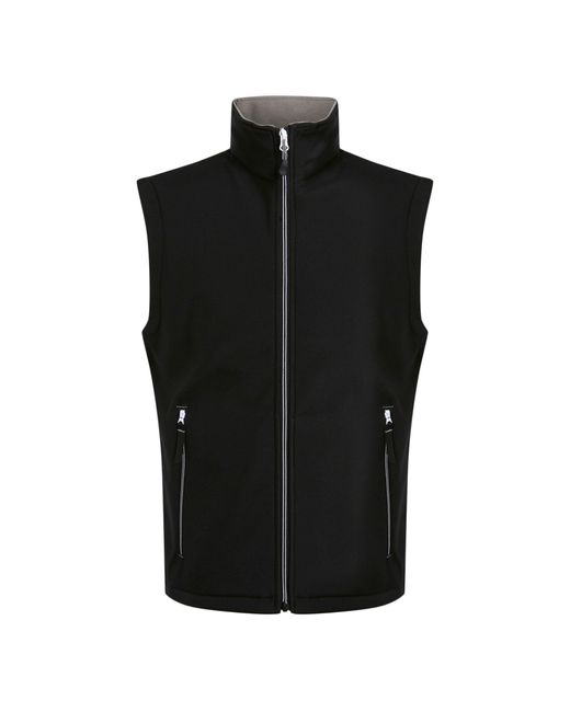Regatta Black Ascender Softshell 2 Layer Body Warmer /Mineral) for men