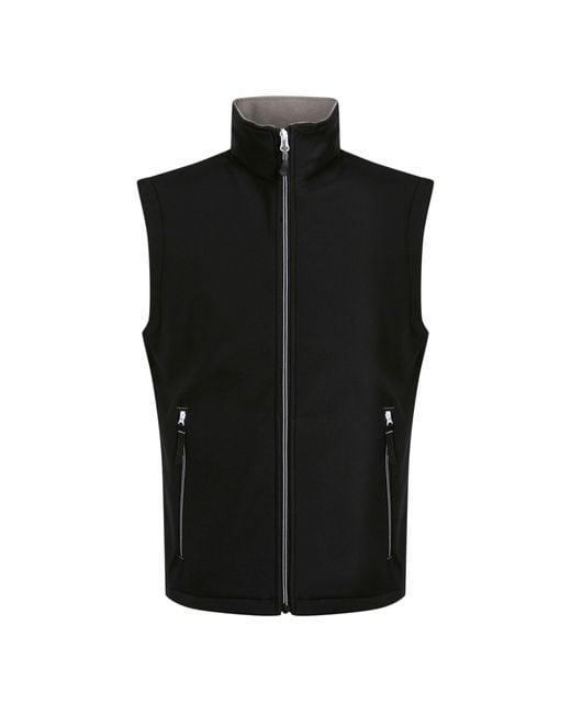 Regatta Black Ascender Softshell 2 Layer Body Warmer /Mineral) for men