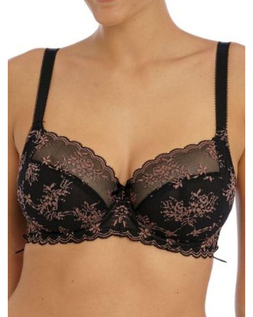 Freya Black Offbeat Decadence Side Support Bra
