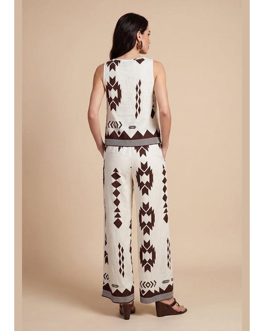 Urban Bliss Natural Pattern Wide Leg Trouser