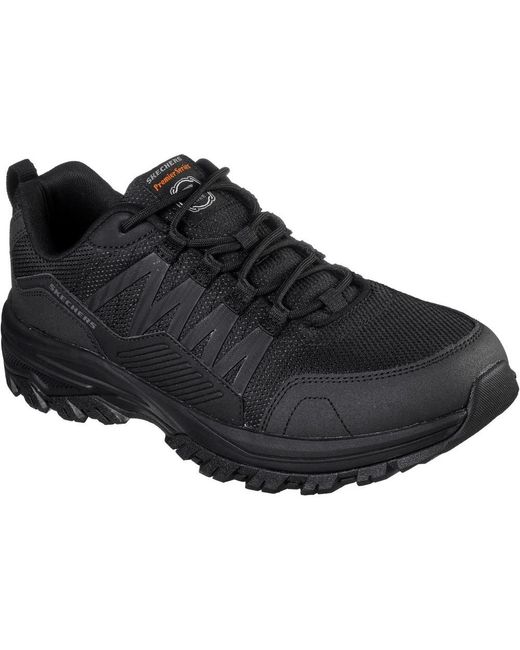 Skechers Black Fannter Occupational Shoe Textile Multi for men