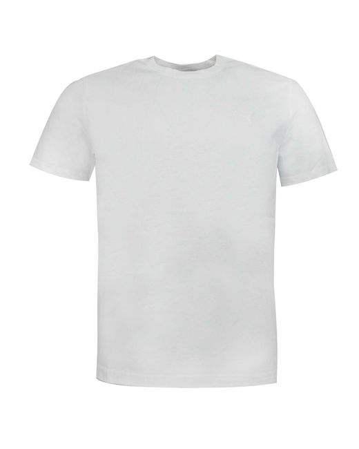 PUMA White Blank Plain Tee Short Sleeve Crew Neck T-Shirt Top 819885 01 for men