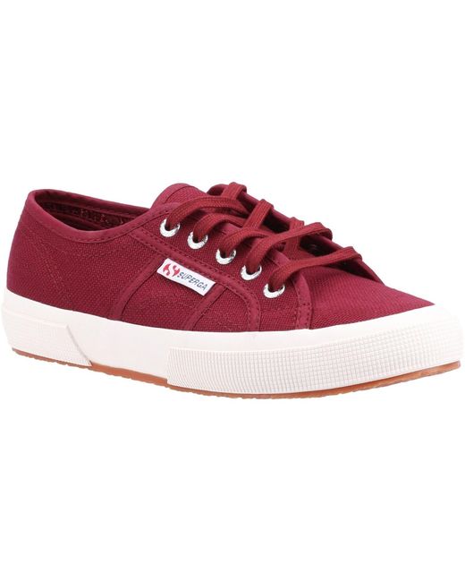 Superga Red 2750 Cotu Classic 100% Cotton Dark Bordeaux Trainers