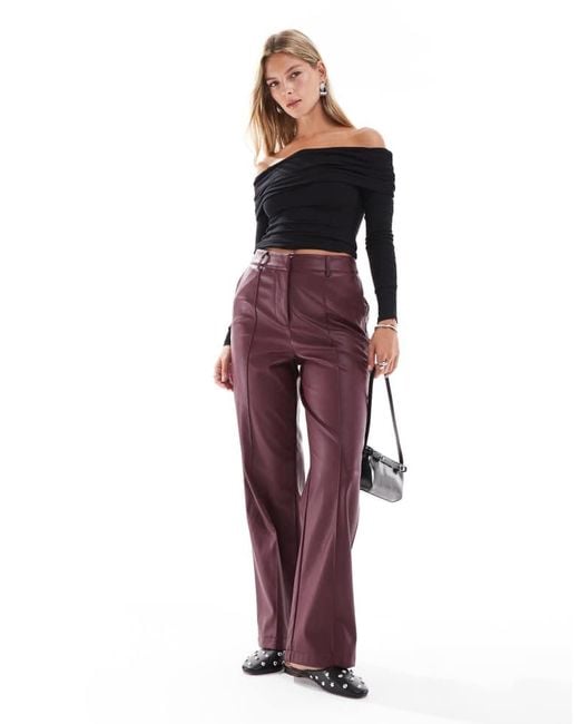 Cotton On Black Rhi Gathered Off The Shoulder Slinky Long Sleeve Top