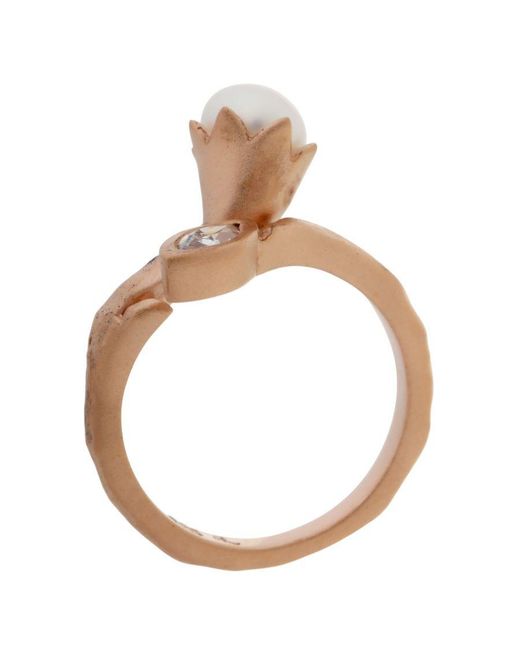 Orphelia White Ladies Embellished 925 Sterling Ring