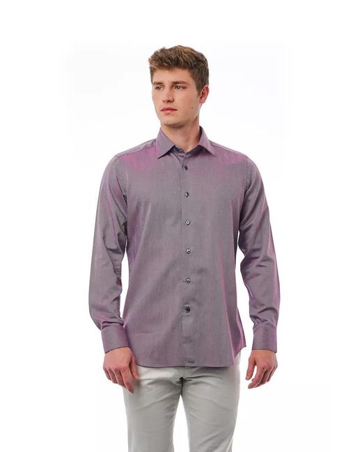 Bagutta Purple Long Sleeve Dress Shirt for men