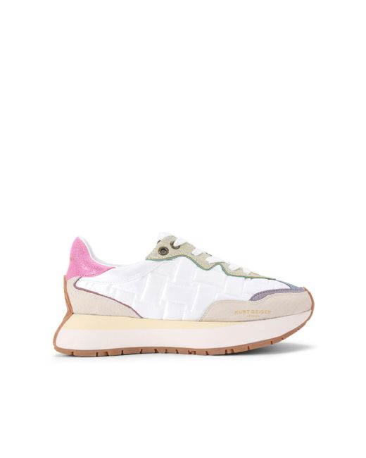 Kurt Geiger White Kgl Nylon Quilt Trainer Sneakers