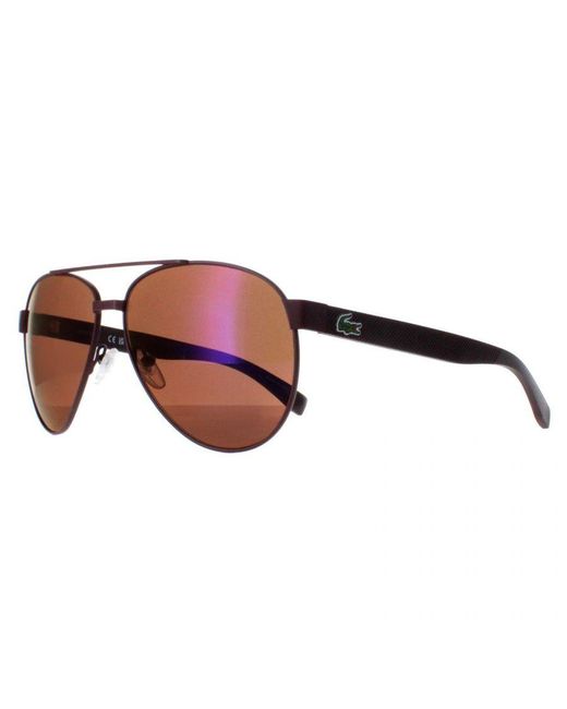 Lacoste Brown Aviator Matte L185S Metal