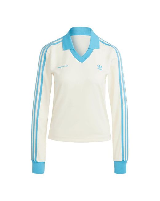 Adidas Originals Blue Sporty & Rich X Long Sleeve Soccer Jersey