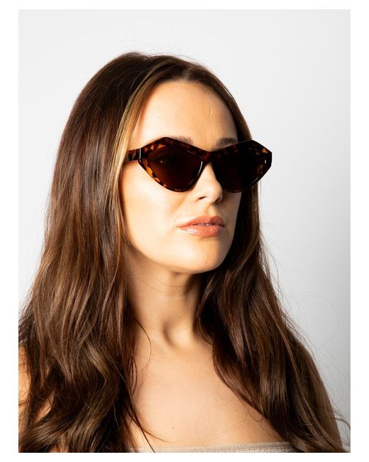 SVNX Blue Angular Sunglasses