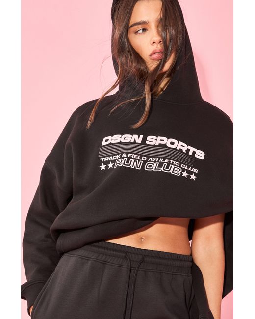 DSGN Studio Black Sport Oversized Hoodie