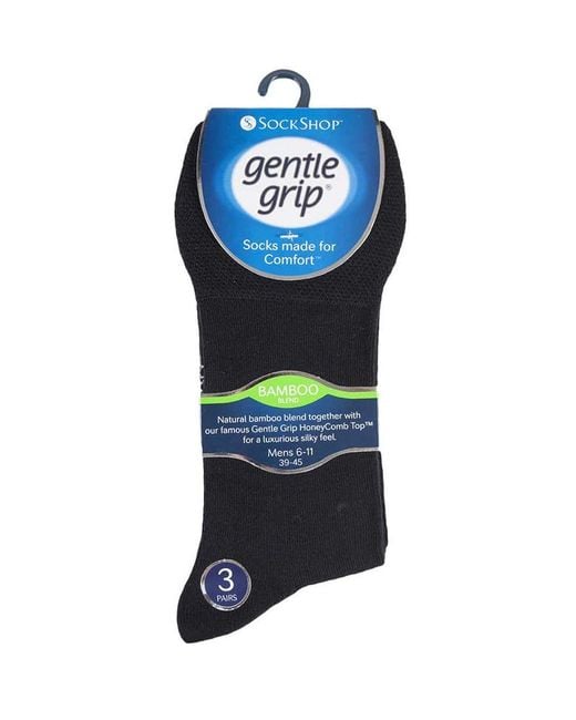 Gentle Grip Black Sock Shop for men