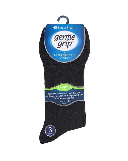 Gentle Grip Black Sock Shop for men