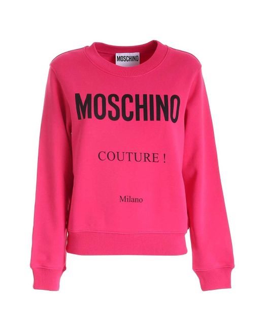 Moschino Couture Milano Fuxia Jumper in Pink Lyst UK