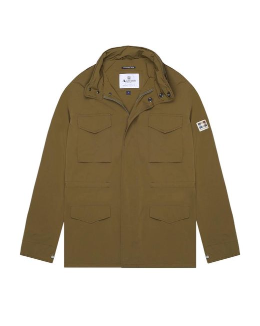 Aquascutum Green Active Stretch M-65 Army Jacket for men