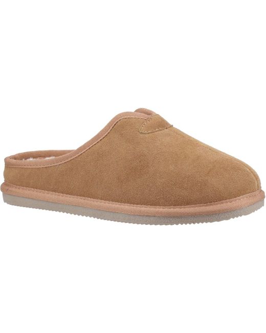 Hush Puppies Brown Conrad Suede Slippers for men