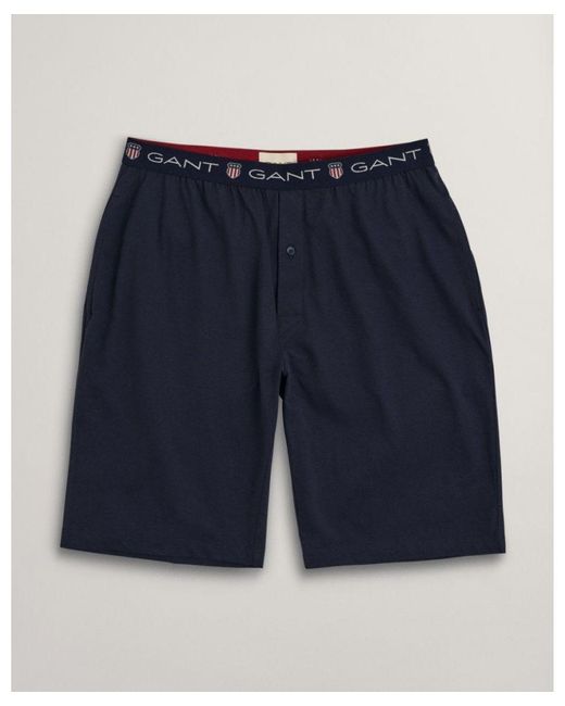Gant Blue Shield Pyjama Shorts for men