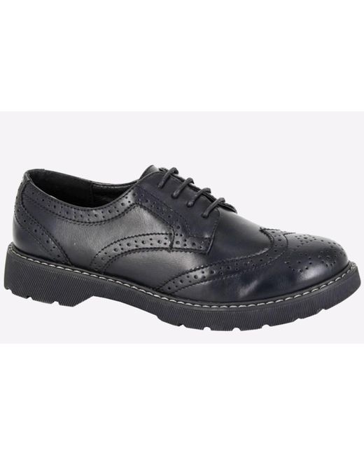 Boulevard Black Addison Brogue Shoe