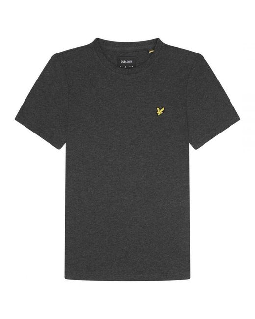 Lyle & Scott Black Branded Chest Logo Marl T-Shirt for men