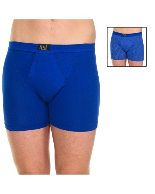 Kisses&Love Blue Pack-2 Basic Open Boxers Kl2011 for men