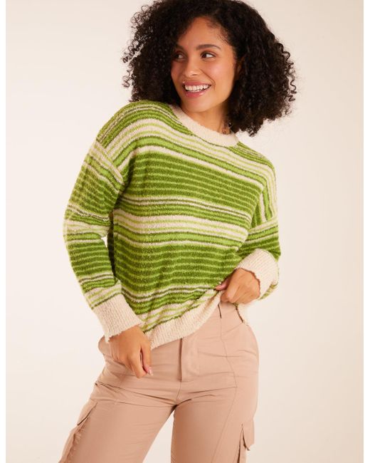 Blue Vanilla Gradient Stripe Velour Knit Jumper in Green Lyst UK