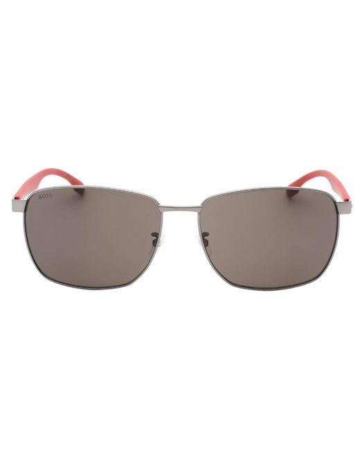 Boss Gray Matte Ruthenium Sunglasses for men