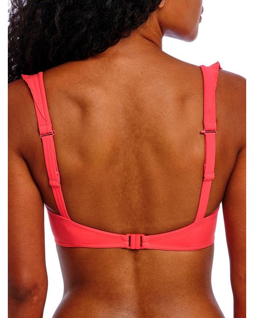 Freya Red Jewel Cove High Apex Bikini Top