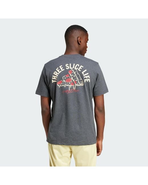 Adidas Blue Lounge Pizza Graphic Tee for men