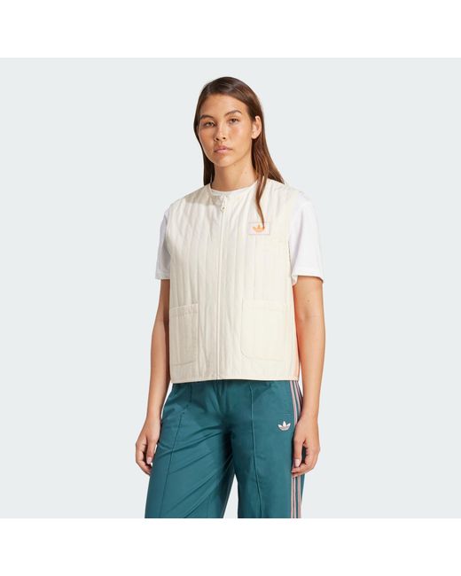 Adidas Originals White Summer Glow Reversible Vest