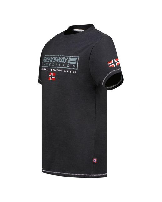 GEOGRAPHICAL NORWAY Black Short Sleeve T-Shirt Sy1311Hgn for men