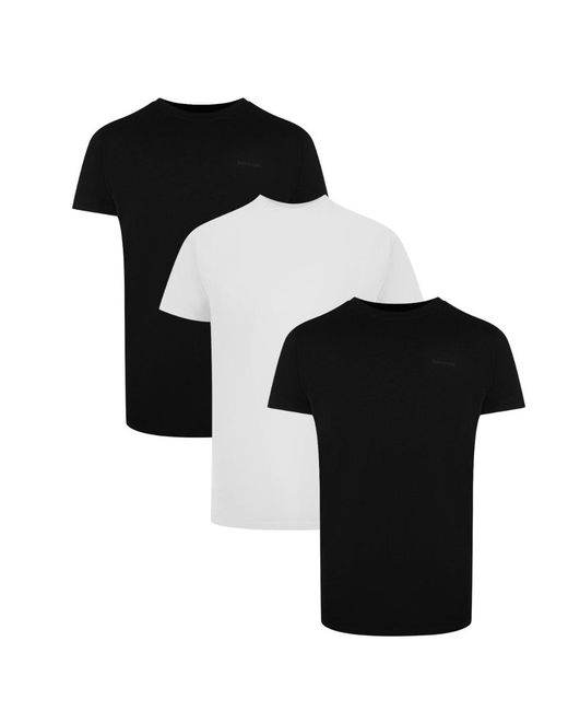 Palm Angels Black Tri-Pack Tonal Classic Logo And T-Shirts Cotton for men